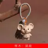 Colgante de llavero DIY estilo Tang de los Doce Zodíacos, charm para bolso, colgante, regalo de artesanía de madera estilo chino