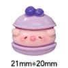 Cerdo de arándano de dibujos animados comida y juego pastel diy resina accesorios de joyería horquilla vaso de agua niños material hecho a mano venta al por mayor