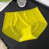 Calcinhas Femininas Seamless de Seda Gelada com Toque Nude e Guseete de Artemísia, Peça Única Triângulo 3D Respirável com Forro 100% Algodão, Levanta Bumbum