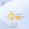 Puzuo Color Fuerte que Conserva el Color Dorado Mate Accesorios DIY Patrón de Nube Ojo de Libélula Cuentas Espaciadoras Lingote Anillos para Correr Cuentas para Joyería Estilo Chino