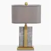 Luminária de mesa em mármore estilo americano, luxo leve, luminária de cabeceira moderna e minimalista, modelo de designer para quarto, sala de estar, estilo pós-moderno