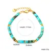 Pulsera de Ágata India Multicolor Retro de Nicho Transfronteriza Acero Inoxidable Multicolor Pulsera de Lujo Ligero de Gama Alta Joyería