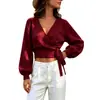 AliExpress Wish Suéter de Punto para Mujer Primavera/Otoño Estilo Europeo y Americano, Elegante Diseño de Tiras Cruzadas, Suéter de Punto Delgado de Manga Larga
