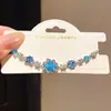 Elegante Pulseira de Flor de Zircônia em Estilo Floresta, Fresca e Exquisita, Design de Nicho, Joia Feminina Luxuosa e Versátil