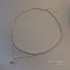 Collar de Perlas de Doble Capa de Amor para Mujer Diseño Simple Sensación Elegante Lujo Ligero Nicho ins Estilo Frío Cadena Clavicular