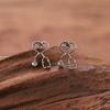 Brincos de Estetoscópio de Amor Cravejados de Diamantes da Moda Mais Vendidos no AliExpress Pequenos e Exquisitos com Senso de Design Brincos Vazados