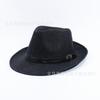 Sombrero de copa vaquero occidental de estilo coreano para hombres y mujeres, con parte superior plana, protección solar de verano, sombrero de paja de ala grande, sombrero de jazz para playa