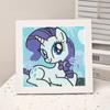 Animación de Dibujos Animados Nueva Pintura de Diamantes Kuromi DIY Juguetes de Pintura de Diamantes Hechos a Mano para Niños con Marco de Fotos Mesa Regalo