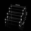Suporte de Exibição Acrílico Transparente para Uso Doméstico, Organizador de Mesa em Camadas para Miniaturas, Rack de Armazenamento para Bonecas, Suporte para Pulseiras e Joias Blind Box