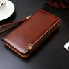 Venda Direta da Fábrica Nova Bolsa de Mão Masculina de Couro Rígido com Zíper Único Carteira Casual Multifuncional Bolsa para Celular de Casal