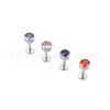 Aretes de Aleación de Titanio F136 con Circonita, Tachuelas para Cartílago, Tachuelas para Labio, Tachuelas Ciliares de Titanio G23 con Rosca Interna, Joyería para Piercings Corporales