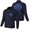 Chaqueta de Hombre Negra Deportiva Talla Grande Moderna Comercio Exterior Cierre Holgada Estilo Motociclista Punk Estándar de Coche Europea y Americana