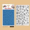 Plantilla de transferencia de uñas con placa de acero para impresión de arte de uñas, con encaje, mariposa, flor, serpiente y patrón de cuadros, herramientas para decoración de uñas
