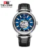 Reloj Especial Swiss Tevise Calado Reloj de Hombre Impermeable Luminoso Clásico Mecánico Automático