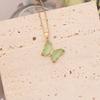 Colar Borboleta Multicolorido Nova Joia 2022 Colar Fashion de Aço Inoxidável Ins Elegante Trendy Corrente Clavicular N986