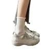 Zapatos Mary Jane de Ballet con Suela Gruesa para Aumentar la Altura, Modelo Nuevo 2026 para Mujer, Transpirables de Verano, Boca Baja, Lazo, Versátiles, Casuales