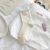 Calcetines lindos niños verano delgados calcetines de tubo de dibujos animados blanco leche moda versátiles calcetines de niña calcetines de Corea del Sur