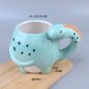Taza de cerámica con forma de piraña, diseño de dibujos animados, tridimensional, pintada a mano, universal, de alto valor cromático.
