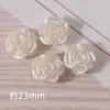 Pérola Artificial de ABS Camélia Rosa de Resina Plástico Pétalas de Pérola acessórios para colar brincos diy Cola Creme
