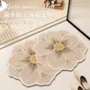 Alfombrilla de Suelo de Barro Diatomeas Pequeña y Fresca de Amazon Alfombrilla Absorbente para Suelo de Baño Entrada de Baño Secado Rápido Antideslizante Alfombrilla para Pies Resistente a Manchas