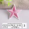 Adesivo de Tecido Bordado Bordado Selo Bordado para Computador Patch de Estrela de Cinco Pontas Multicor Médio para Decoração de Roupas Boutique DIY