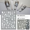 Grande Promoção Adesivos Fofos de Gato Preto de Olhos Grandes para Unhas Graffiti Celebridade da Internet Popular Doce Cool Pequeno Gato Preto Adesivos para Unhas Acessórios