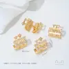 Brincos de Folha de Rosa Cor Dourada 14K Preservação de Cor Distintivos Leve Luxo Nicho Sentido de Alto Padrão Novos Brincos Argola de Orelha Microincrustados