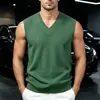 Chaleco de Punto sin Mangas 2026 Otoño Invierno Europeo Americano para Hombre Color Sólido Chaleco Suéter Ropa de Punto para Hombre Cuello en V Casual Ropa para Hombre