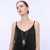 Collar de metal con explosiones de Amazon, joyería transfronteriza de comercio exterior, hilo geométrico simple, cadena de suéter de moda para mujer larga