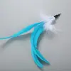 Suministros para Mascotas Juguetes para Gatos Pluma de Colores Cabezal de Repuesto Combinación Palo para Molestar Gatos Caña de Pescar Interactiva Fábrica Transfronteriza