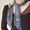 Pañuelo Pequeño de Lino a Cuadros Estilo Retro para Mujer Nueva Colección Primavera Verano 2026 Versátil Decorativo Pañuelo Pequeño Cinta Serpentina Multifuncional