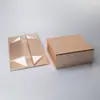 Caja plegable de una sola pieza en stock, varios estilos, caja con tapa abatible magnética, caja plegable exquisita, caja con forma de libro, venta al por mayor para comercio exterior