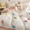 Juego de Cama Individual de Cuatro Piezas Grado A para Maternidad e Infancia Sábana Funda de Edredón Ropa de Cama Dormitorio de Estudiante Juego de Tres Piezas Venta Directa de Fábrica