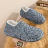 Pantuflas de Algodón Gruesas de Invierno para Pareja con Terciopelo, Cálidas e Impermeables, Pantuflas de Lana para el Hogar, Zapatos de Algodón