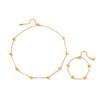 Venta caliente transfronteriza, collar y pulsera de acero inoxidable con múltiples amores, traje de moda de acero de titanio que no se desvanece, traje de ocho amores
