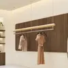 Estante de Exhibición para Tienda de Ropa Colgador de Techo de Acero Inoxidable Estante Ajustable para Exhibición en Ventana Estante para Tienda de Ropa de Mujer