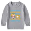 Camiseta de algodón para niños estilo coreano primavera y otoño cuello redondo manga larga básica camiseta interior para niños y niñas camiseta para bebé