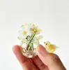 Zibo Mini Buquê de Flores Artificiais Esmaltadas Ornamento de Flor de Vidro Vaso Flor Preservada Artesanato Decoração de Mesa Presente