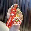 Chaveiro de Árvore de Natal Crochê de Lã Pingente de Bolsa de Pelúcia de Natal Pequeno Presente Presente de Natal para Casal Atacado