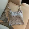 Camisole Hongxing Fashion de Bolinhas com Bojo para Mulheres com Costas em U Profundo e Costas Bonitas para Usar por Cima para Evitar Exposição e por Baixo para Modelar o Peito