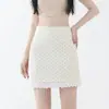 Falda midi de lunares para mujer, nueva colección primavera/verano 2026, de cintura alta, perfecta para figuras petite, falda de encaje con línea A moderna y elegante, falda corta