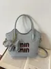 Bolsas de Mujer Transfronterizas 2026 Nueva Moda Tendencia Bolso Cubo de Paja con Letras Versátil Bolso de Hombro y Cruzado para la Playa