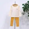 Kalabenben25 Nova Roupa de Casa Infantil Primavera & Outono Algodão Modal Roupas de Outono e Calças Compridas Categoria a Conjunto Íntimo