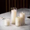 Porta-Velas Transparente de Garrafa Transfronteiriço, Porta-Velas de Vidro Reto, Taça de Vidro para Velas de Jantar à Luz de Velas Estilo Europeu, Taça de Vidro para Velas de Vidro Borossilicato Alto