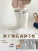 Meias para meninas, novo estilo outono e inverno, meias longas cinza e brancas, meias cinzas com estampa floral reversa empilhadas, meias de cano médio estilo coreano INS