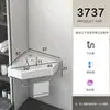 Lavabo de Pared para Uso Doméstico, Juego de Lavabo para Baño en Balcón, Soporte Triangular Simple de Cerámica para Apartamentos Pequeños