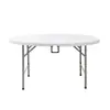 Mesa Redonda Plegable de Plástico 120cm de Largo Varios Tamaños Venta al por Mayor Portátil Mesa de Ocio Multipropósito Mesa Redonda para Comedor en Casa