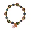 Pulseira de Ágata Coração de Açúcar Pulseira Feminina Luminosa Fragrante Pulseira de Esmalte Cinza