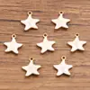 10 Colgantes de Acero Inoxidable Multicolor Dorado de Doble Cara con Goteo de Aceite para Peces, Cangrejos, Delfines, Corales, Caballitos de Mar DIY para Viajes de Commuting a la Moda