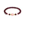 Pulsera de granate natural para mujer, nuevas cuentas de cristal de fresa estilo chino, pulsera de lujo ligero regalo